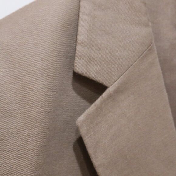Banana Republic Men 42R Blazer Jacket Linen Tan Khaki Wedding formal office even - Picture 4 of 13